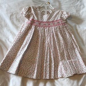 18 mo. Pink rosette smocked sundress and bloomers